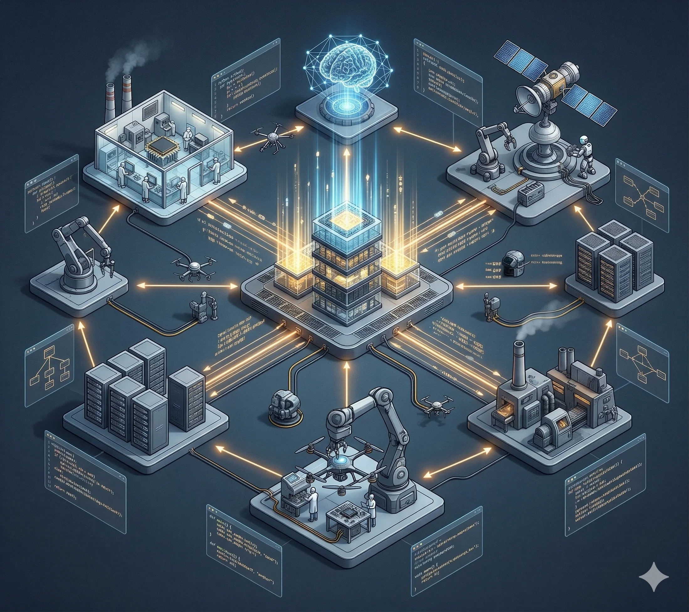 RealityFabric Architecture - Five-layer event-driven system with distributed edge intelligence and central orchestration
